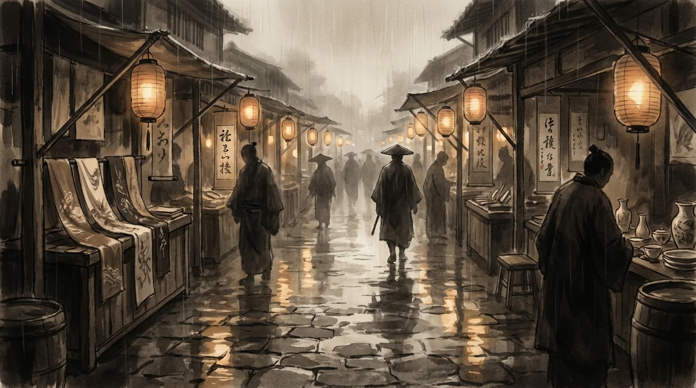 Feudal Japan night market